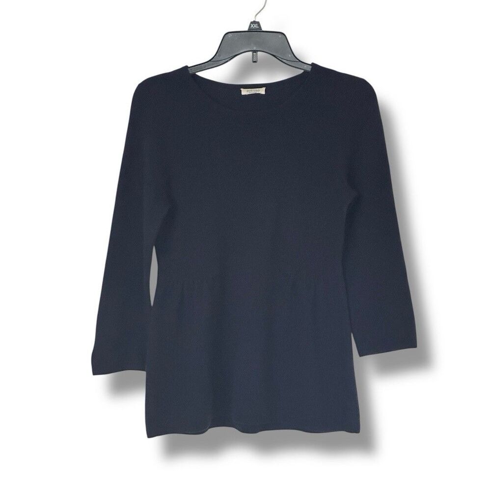 J Crew Gustosco Women’s 100% Cashmere Sweater Small Y2K  Navy Blue Lightweight